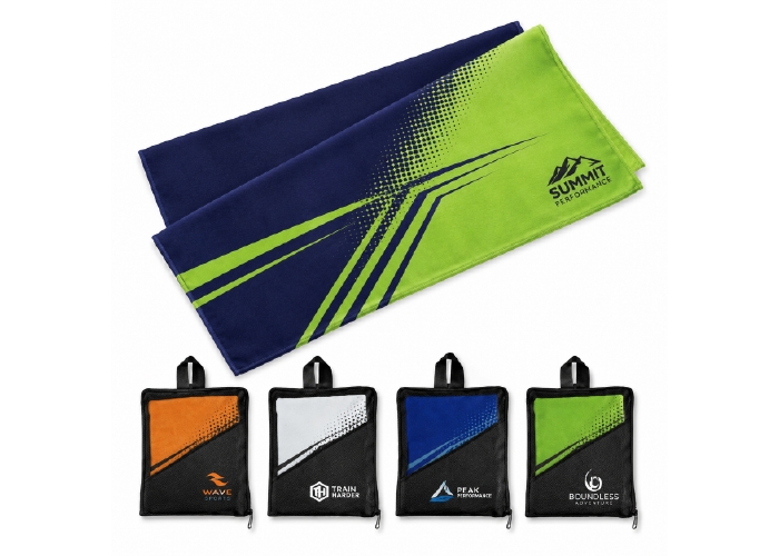 QVA Quick Dry Towel with Zipper Pouch