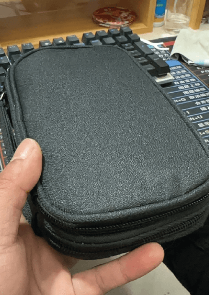 Completed custom pouch project