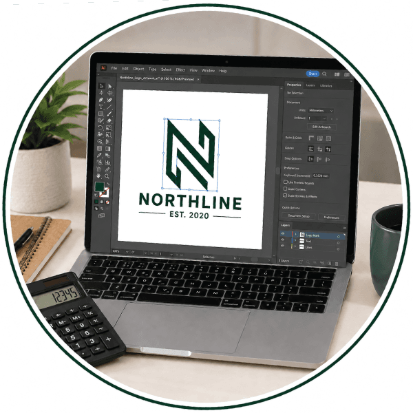 Customer reviewing and approving digital artwork