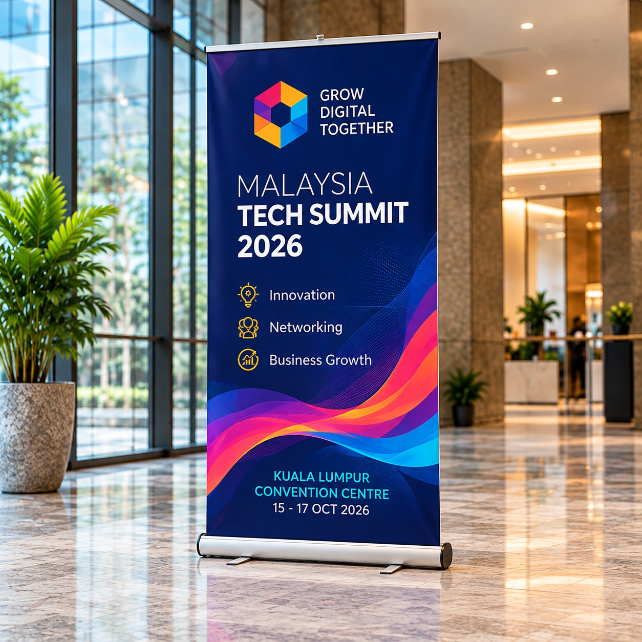 Custom Pull Up Banners Malaysia – Portable & Perfect for Business Promotions