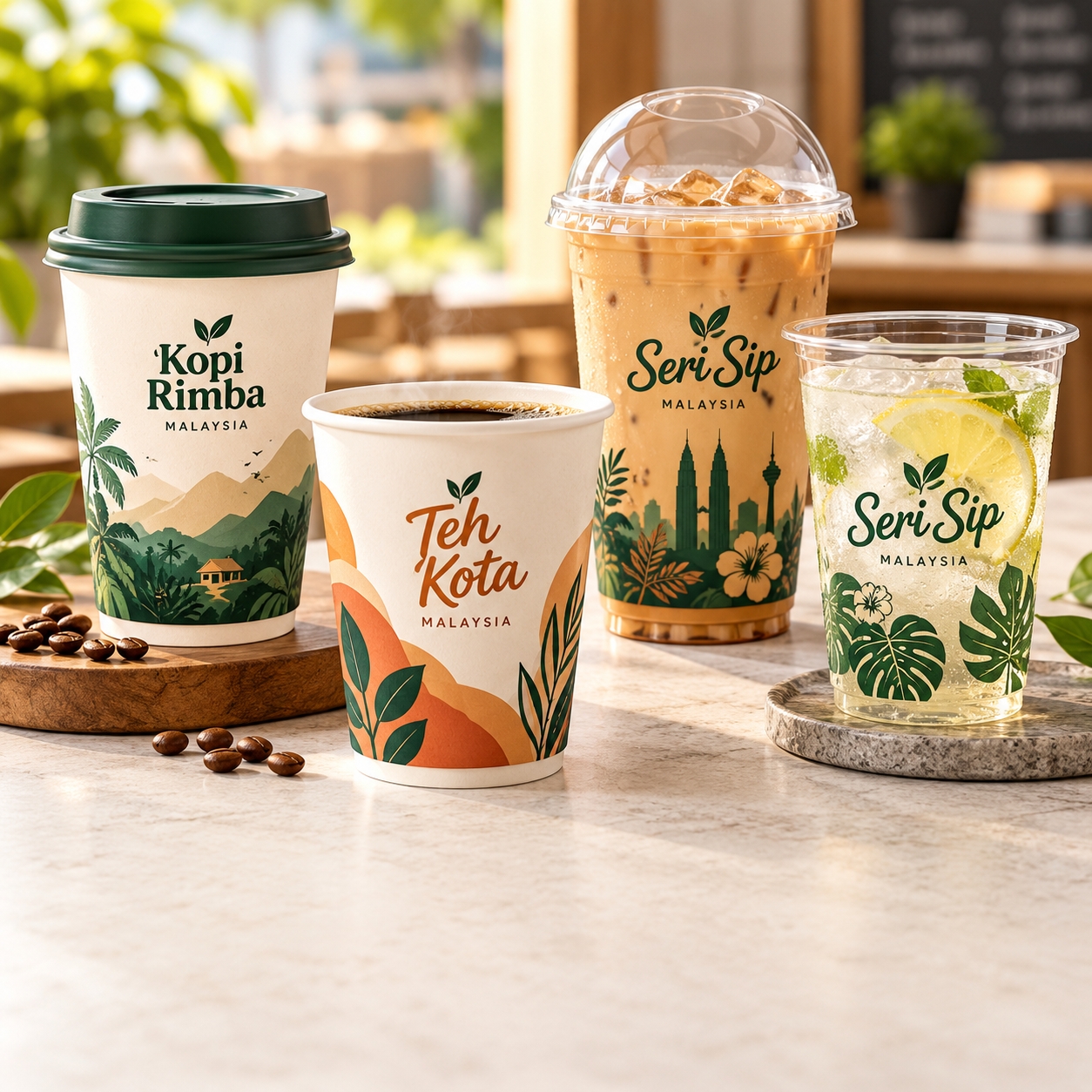 Disposable Cups Malaysia – Custom Printed Paper & Plastic Cups for Branding