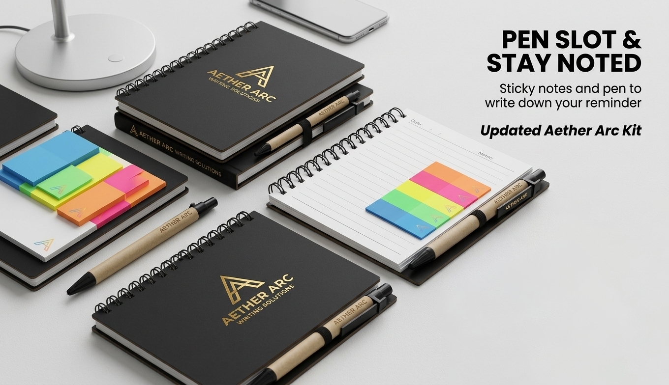 Ruler Eco-Notebook Pen with Strap