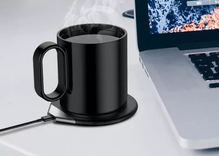 2 in 1 USB Self Warming Ceramic Mug
