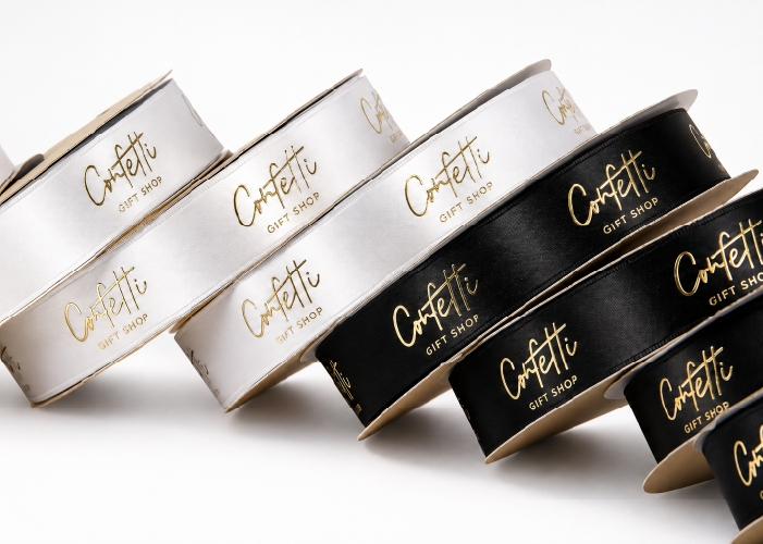 Gold Foil Print Ribbon